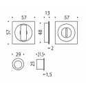 COLOMBO DESIGN ONEQ MOOD COLLECTION SLIDING DOORS KIT MADE OF 2 GROOVE HANDLES WITH TOILET KNOB CLOSURE