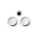 COLOMBO DESIGN OPEN ID211 SET DE POIGNÉES CUVETTES POUR PORTES COULISSANTES SANS  SERRURE