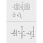 COLOMBO DESIGN OPEN SET DE POIGNÉES CUVETTES POUR PORTES COULISSANTES AVEC SERRURE