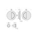 COLOMBO DESIGN ENTER SET DE POIGNÉES CUVETTES POUR PORTES COULISSANTES SANS SERRURE