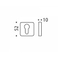 COLOMBO DESIGN CYLINDER ESCUTCHEON PT13 Y