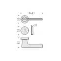 COLOMBO DESIGN DOOR HANDLES PAIR ALATO' SERIES ON ROSE