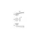 COLOMBO DESIGN DOOR HANDLES PAIR BLAZER SERIES ON ROSE MADE IN ITALY