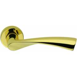 COLOMBO DESIGN DOOR HANDLES PAIR FLESSA SERIES ON ROSE MADE IN ITALY