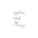 COLOMBO DESIGN DOOR HANDLES PAIR FLESSA SERIES ON ROSE MADE IN ITALY