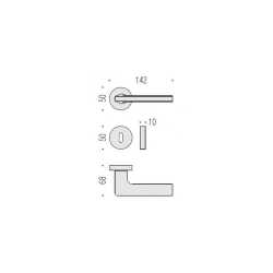 MANILLAS DE PUERTA COLOMBO DESIGN GIRA CON ROSETA MADE IN ITALY