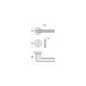 COLOMBO DESIGN DOOR HANDLES PAIR GIRA SERIES ON ROSE MADE IN ITALY