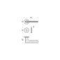 COLOMBO DESIGN DOOR HANDLES PAIR GIRA SERIES ON ROSE MADE IN ITALY