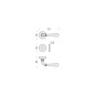 COLOMBO DESIGN DOOR HANDLES PAIR IDA SERIES ON ROSE MADE IN ITALY