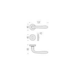 COLOMBO DESIGN DOOR HANDLES PAIR ROBOT SERIES ON ROSE MADE IN ITALY