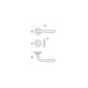 COLOMBO DESIGN DOOR HANDLES PAIR ROBOT SERIES ON ROSE MADE IN ITALY