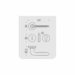 MANIGLIE PER PORTE COLOMBO DESIGN SERIE ROBOQUATTRO SU ROSETTA