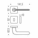 COLOMBO DESIGN DOOR HANDLES PAIR ROBOQUATTRO S SERIES ON ROSE MADE IN ITALY