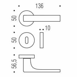 MANILLAS DE PUERTA COLOMBO DESIGN ROBOCINQUE CON ROSETA MADE IN ITALY