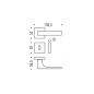 COLOMBO DESIGN DOOR HANDLES PAIR ROBOCINQUE S SERIES MADE IN ITALY