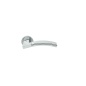 COLOMBO DESIGN DOOR HANDLES PAIR TRAMA LC71 SERIES CHROME MATT-POLISHED ON ROSE MADE IN ITALY