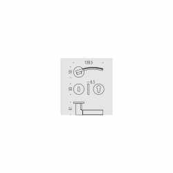 MANILLAS DE PUERTA COLOMBO DESIGN TRAMA LC71 CROMO MATE-CROMO CON ROSETA MADE IN ITALY