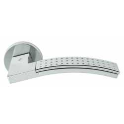 MANIGLIE PER PORTE COLOMBO DESIGN SERIE TRAMA LC81 CROMAT-CROMO SU ROSETTA