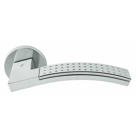 COLOMBO DESIGN TÜRGRIFFE TRAMA LC81 CHROM SATINIERT-POLIERT MIT RUNDEN ROSETTEN MADE IN ITALY