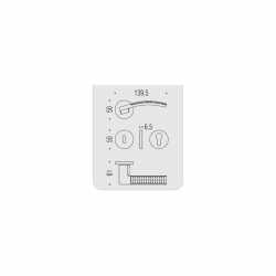 POIGNÉES DE PORTES COLOMBO DESIGN TRAMA LC81 CHROME BROSSÉ-CHROME SUR ROSACE MADE IN ITALY