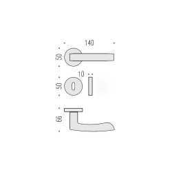 MANIGLIE PER PORTE COLOMBO DESIGN SERIE VIOLA SU ROSETTA