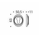 COLOMBO DESIGN CYLINDER ESCUTCHEON DB13 Y