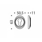 COLOMBO DESIGN CYLINDER ESCUTCHEON DB13 Y