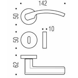 MANIGLIE PER PORTE COLOMBO DESIGN SERIE OLLY SU ROSETTA