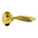 COLOMBO DESIGN DOOR HANDLES PAIR CAMEO SERIES ON ROSE MADE IN ITALY