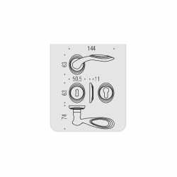 COLOMBO DESIGN DOOR HANDLES PAIR CAMEO SERIES ON ROSE MADE IN ITALY