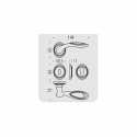COLOMBO DESIGN DOOR HANDLES PAIR CAMEO SERIES ON ROSE MADE IN ITALY