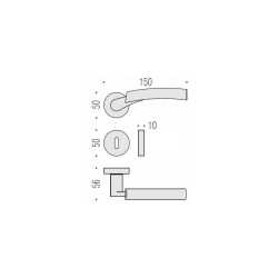 MANILLAS DE PUERTA COLOMBO DESIGN MIXA CON ROSETA MADE IN ITALY