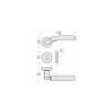 COLOMBO DESIGN DOOR HANDLES PAIR MIXA SERIES ON ROSE MADE IN ITALY