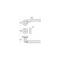 COLOMBO DESIGN DOOR HANDLES PAIR MIXA SERIES ON ROSE MADE IN ITALY