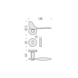 POIGNÉES DE PORTES COLOMBO DESIGN TWITTY SUR ROSACE MADE IN ITALY
