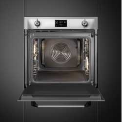SMEG SOP6902S2PN COMBI STEAM OVEN VICTORIA AESTHETIC GALILEO PLATFORM PYROSTEAM BLACK