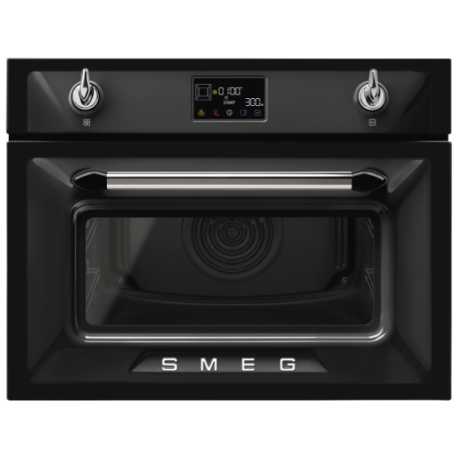 FORNO COMBINATO MICROONDE SMEG SO4902M1N NERO SERIE VICTORIA