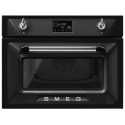 SMEG KOMPAKT-MIKROWELLENBACKOFEN SO4902M1N SCHWARZ DESIGNLINIE VICTORIA