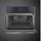 SMEG SO4104APG EINBAU KOMPAKT-MIKROWELLEN BACKOFEN H 45 CM DESIGNLINIEN LINEA NEPTUNE GREY
