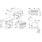SMEG SO4102M1G EINBAU KOMPAKT-MIKROWELLEN H 45 CM DESIGNLINIEN LINEA NEPTUNE GREY