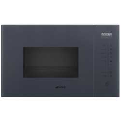SMEG FMI125G MIKROWELLE + GRILL H 39 CM DESIGNLINIEN LINEA NEPTUNE GREY