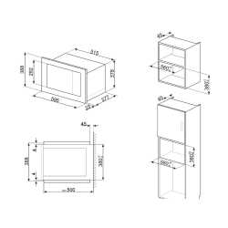 FORNO A MICROONDE CON CORNICE SMEG FMI125G