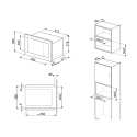 SMEG FMI125G MIKROWELLE + GRILL H 39 CM DESIGNLINIEN LINEA NEPTUNE GREY