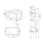SMEG FMI125G MIKROWELLE + GRILL H 39 CM DESIGNLINIEN LINEA NEPTUNE GREY