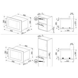 FORNO A MICROONDE CON CORNICE SMEG FMI120G