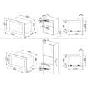 SMEG FMI120G MIKROWELLE + GRILL H 39 CM DESIGNLINIEN LINEA NEPTUNE GREY