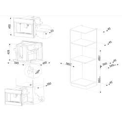 SMEG CMS4104G EINBAU-KAFFEEVOLLAUTOMAT DESIGNLINIEN LINEA NEPTUNE GREY