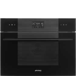 SMEG SO4102S3B3 EINBAU DAMPFGAREN KOMBINIERT H 45 CM DESIGNLINIEN LINEA DEEP BLACK