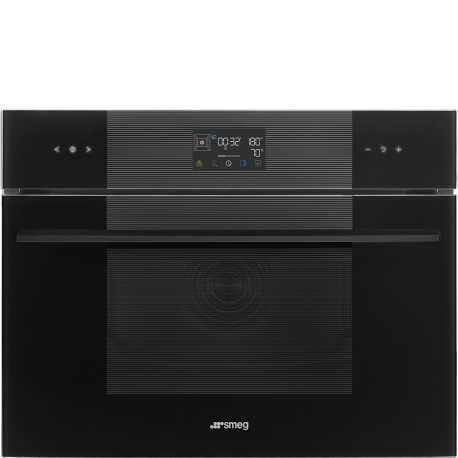 SMEG SO4102S3B3 EINBAU DAMPFGAREN KOMBINIERT H 45 CM DESIGNLINIEN LINEA DEEP BLACK