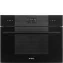 SMEG SO4102S3B3 EINBAU DAMPFGAREN KOMBINIERT H 45 CM DESIGNLINIEN LINEA DEEP BLACK